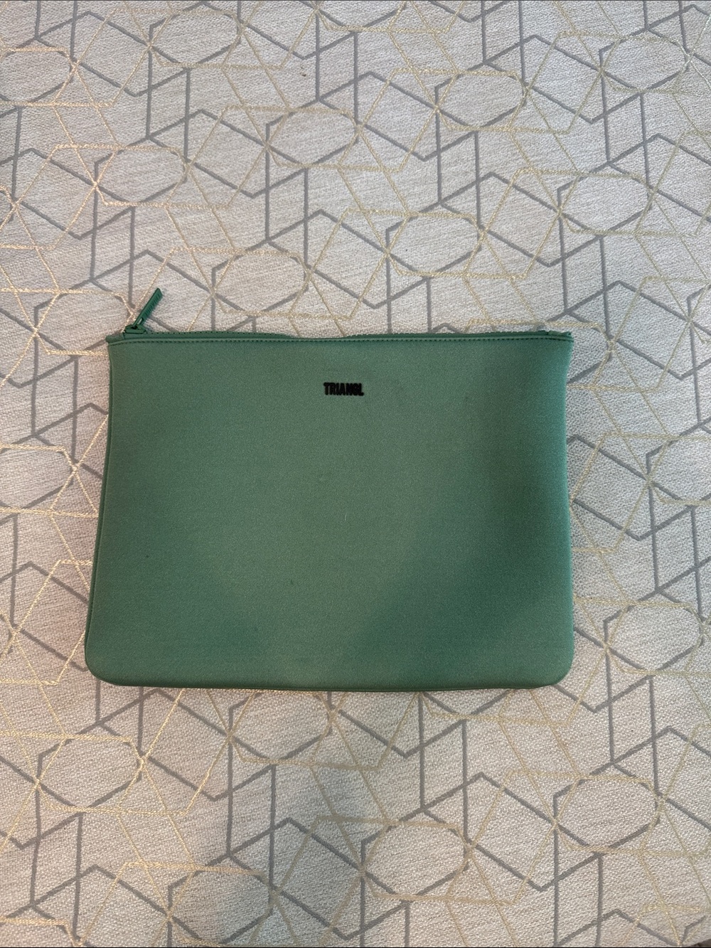 triangl swimwear green neoprene pouch